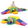 HONEY JOY Toddler Climbing Toys Indoor, 7-Piece Soft Climbing Foam Block Activity Play Structure, Gym Equipment for Child Development, Waterproof & Easy to Clean Climb and Crawl Playset, Gift for Kids view 1