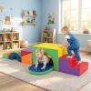 HONEY JOY Toddler Climbing Toys Indoor, 7-Piece Soft Climbing Foam Block Activity Play Structure, Gym Equipment for Child Development, Waterproof & Easy to Clean Climb and Crawl Playset, Gift for Kids view 2