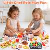 CUTE STONE 73PCS Kids Kitchen Playset with Play Kitchen Accessories, Toy Pots and Pans, Pretend Food & Play BBQ Grill, Kids Cooking Set for Toddlers, Educational Learning Gift for Girls Boys view 2
