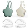 4 Pack Pacifier Holder Case,2pcs Silicone Portable Pacifier Pouch and 2pcs Transparent Nipple Holder Case Container, On-the-GO Pacifier Storage Container Box,BPA Free, Easy to CleanGreen&Khaki view 1