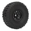 4PCS 1.9inch RC Crawler Rubber Tires, 12 Hole Aluminum Alloy Wheels Hub, Replacement for SCX10 1/10, High Grip Off - Road Tires for RC Cars, Durable and Shock Absorbent for Rough T (Black) view 2