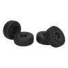 4PCS 1.9inch RC Crawler Rubber Tires, 12 Hole Aluminum Alloy Wheels Hub, Replacement for SCX10 1/10, High Grip Off - Road Tires for RC Cars, Durable and Shock Absorbent for Rough T (Black) view 3