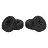 4PCS 1.9inch RC Crawler Rubber Tires, 12 Hole Aluminum Alloy Wheels Hub, Replacement for SCX10 1/10, High Grip Off - Road Tires for RC Cars, Durable and Shock Absorbent for Rough T (Black) view 4