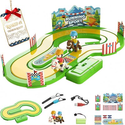 Motion-Sensing Racing Game,Pretend Play Parent-Child Interactions Toy,Two-Player Battle Game for Ages 3 -10Up for Boys and Girls for Children's Parties,Schools and Family Entertainment (Green-B)