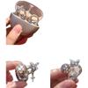 Imitation Rhinestones Butterfly Ear Clip for Open Headphone Detachable Jewelry Accessories Clip Charms for view 3