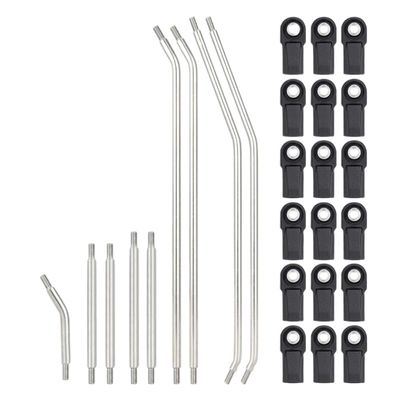 SINOSCOGO Clearance Carbon Fiber Chassis Kit with Transmission Shocks Absorbers Compatible with 1/10 RC Crawler Cheater Rigs II(Links Set)