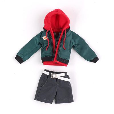 1/12 Scale Men's Hoodie Shorts, Miniature Men's Hoodie Shorts Set for 6 inch Action Figure Colthes, Doll Model Dress up Accessory