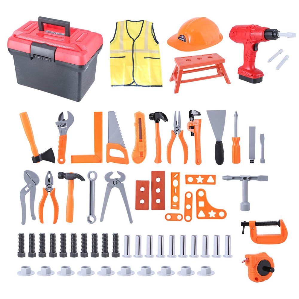 Interactive Tool Box Toy Assembly Set Repairing Kits Sensory Enlightenments Pretend Play Hands on Ability Development