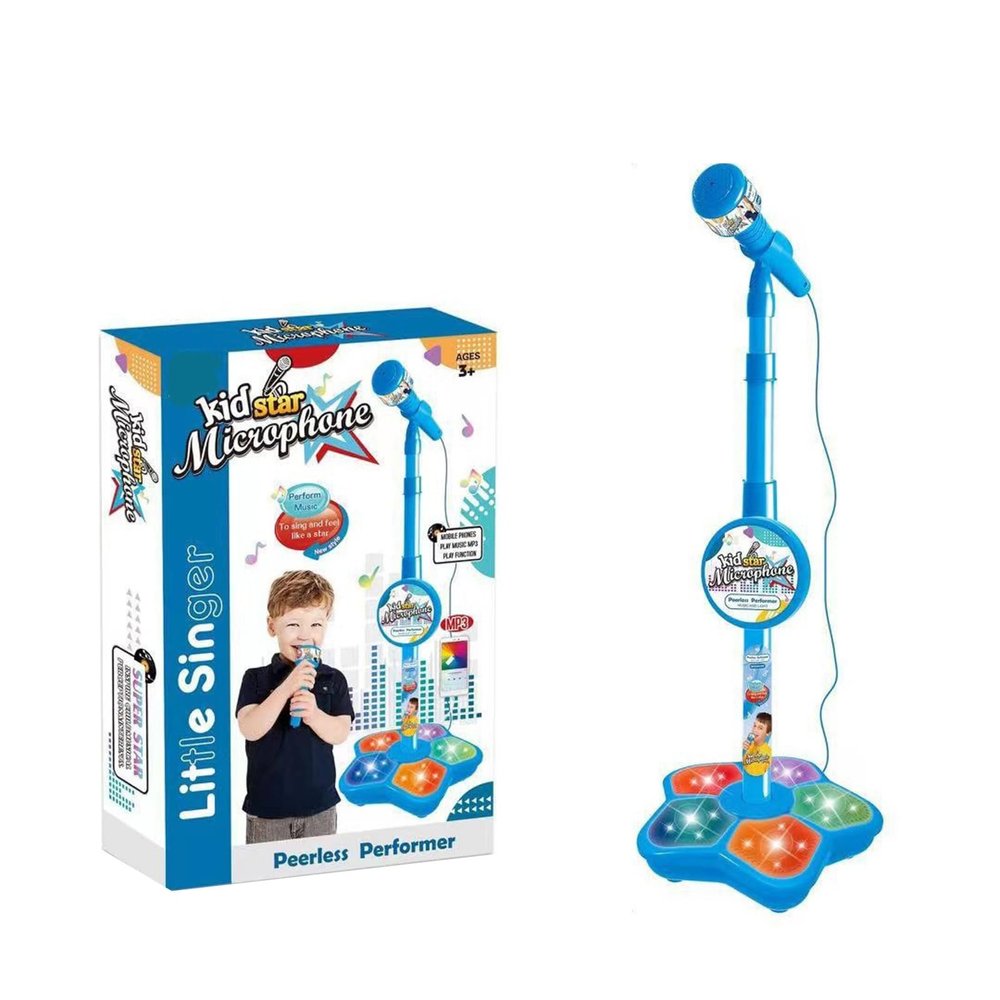 Karaoke Machine, 2026 New Creative Microphones for Singing with Music & Light, Simple Use Portable Karaoke-Microphone with Stand, Singing Machine Toy for Birthday Parties