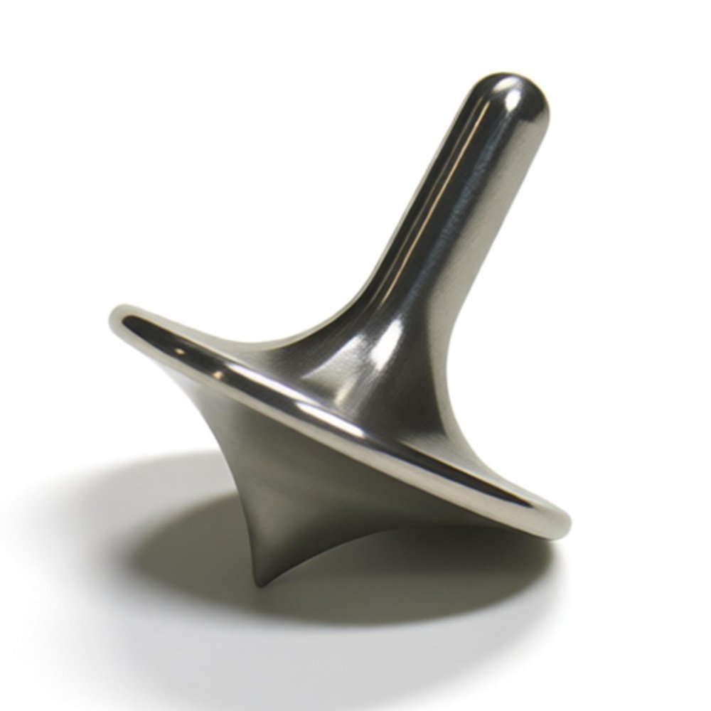 Renyanoos Precision 304 Stainless Steel Spinning Top CNC Machined Metal Desk Toy, Perfectly Balanced Gyro for Stress Relief & Focus, Cinematic-Inspired Collectible Top for Adults
