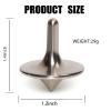 Renyanoos Precision 304 Stainless Steel Spinning Top CNC Machined Metal Desk Toy, Perfectly Balanced Gyro for Stress Relief & Focus, Cinematic-Inspired Collectible Top for Adults view 4