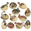 AENIMELY 12PCS Realistic Dinosaur Egg Toy - Solid Dinosaur Figure Model, Educational for Kids, Cake Topper, Party Decoration & STEM Project view 1