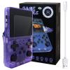 Bedaily New Version R36S Retro Handheld Video Game Console Linux System 3.5 Inch IPS Screen Portable Pocket Video Player 128GB Games, 21 Emulator (Purple) view 1