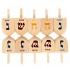 SOLUSTRE 10pcs Wooden Dreidels for Hanukkah Children's Dreidel Toy Set Hanukkah Spinning Tops Festival Celebration Props Multi-Color view 1
