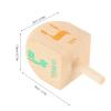SOLUSTRE 10pcs Wooden Dreidels for Hanukkah Children's Dreidel Toy Set Hanukkah Spinning Tops Festival Celebration Props Multi-Color view 2