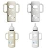 2 Pack Silicone Sleeves for Dr Brown's Glass Bottles, Drop Protection Bottle Sleeves with Handles, Anti Breakage Baby Bottle Protector Compatible with Dr. Brown's Newborn Glass Bottles,8 oz view 1