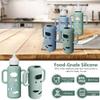 2 Pack Silicone Sleeves for Dr Brown's Glass Bottles, Drop Protection Bottle Sleeves with Handles, Anti Breakage Baby Bottle Protector Compatible with Dr. Brown's Newborn Glass Bottles,8 oz view 3