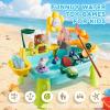 Ploomi Upgraded Toddler Sand Water Table Toy with Electric Water Pump, Kids Sand Water with Faucet/Play Food Accessories/Fishing Toy, Kitchen Play Sink Toys for Girl Boy Age 3+ (Light-Blue) view 4