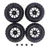 12mm Hex 1/10 RC Truck Wheels and Tires Set, Y Shape Texture Rubber Tires for Axial HSP Redcat HPI, High Grip Durable Off - Road Tires with Plastic Wheels, 4PCS 125mm Diameter Tire view 1