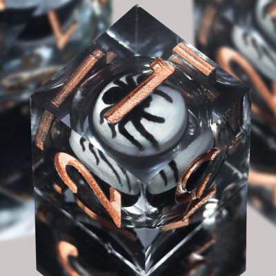FONVGOGO Liquid Core Dice Set Resin Sharp Edge