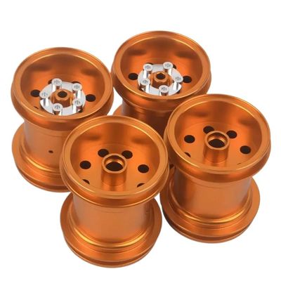 Aluminum Wheels Rim Compatible with CW 01 Chassis Lunch Box Midnight Pumpkin Unimog 406(Gold)