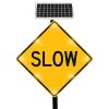 Flashing LED Pedestrian Crossing Sign, Traffic Blinking Street Warning Sign with Mounting Accessories, Aluminum Weatherproof Frame, for Park School Community C view 1