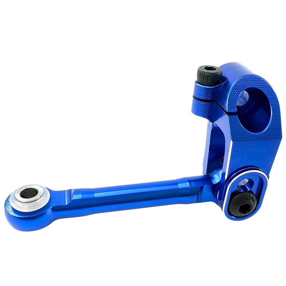 Aluminum 25T Steering Servo Arm with Fixed Link, CNC RC Steering Upgrade Part (Blue)