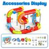 3D Infinity Cube Track Magnetic Electric Train Set for Kids 4 6 7 8,Toy Vehicle Playsets for Toddlers 3-5 Train Set Learning Gift,98 Pcs/2 car view 2