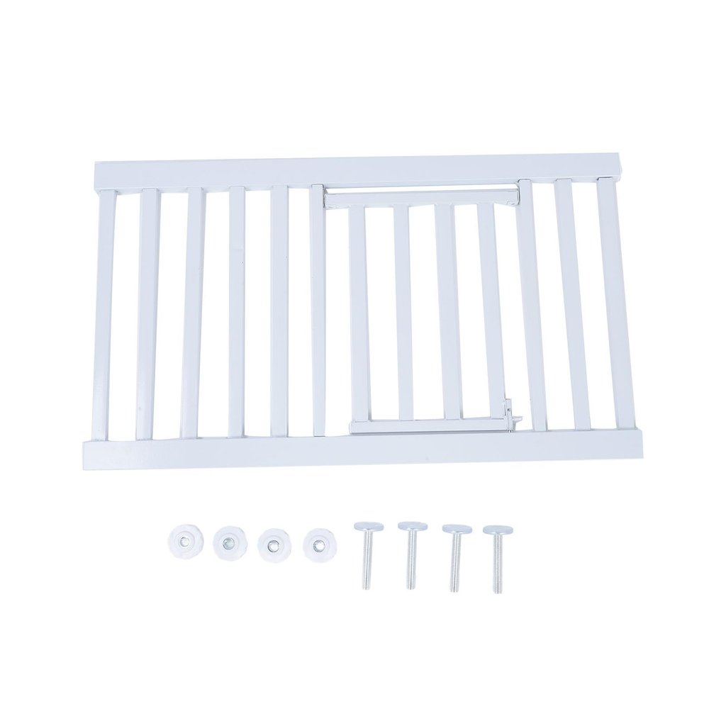 Short Dog Gate Expandable, Low Pet Gate for Small Dogs, Pressure Mount Indoor Step Over Pet Barrier with Adjustable Width, Easy Installation No Drilling Needed for Doorways Stairca (L)