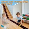 Flex Tracks 15 Ft for Kids Starter Set, Flexible Race Car Ramp Track with Suction Cups Compatible with Diecast 1/64th Cars for Ages 3 & Up (Black & Red) view 2