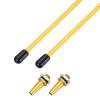 uxcell 160mm Plastic Protection Antenna Tube, RC Antenna Tube with Mount and Cap for RC Car Boat Drone Receiver(Gold, Yellow, 2 Pcs) view 1