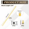 uxcell 160mm Plastic Protection Antenna Tube, RC Antenna Tube with Mount and Cap for RC Car Boat Drone Receiver(Gold, Yellow, 2 Pcs) view 2