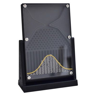 12 * 18cm Probability Demonstrator, Interactive, Normal Distribution Mathematical Model, Effective Statistical Law Demonstration for Educators Students(Black with Gold Curves)