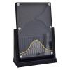 12 * 18cm Probability Demonstrator, Interactive, Normal Distribution Mathematical Model, Effective Statistical Law Demonstration for Educators Students(Black with Gold Curves) view 1