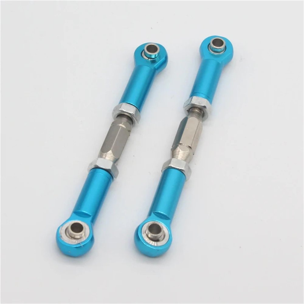 2pcs for HSP 106017 166017 Aluminum Alloy Servo Linkage Front Rear Link Set for HSP 94111 94188 RC Car confident(Sky blue 1pair)