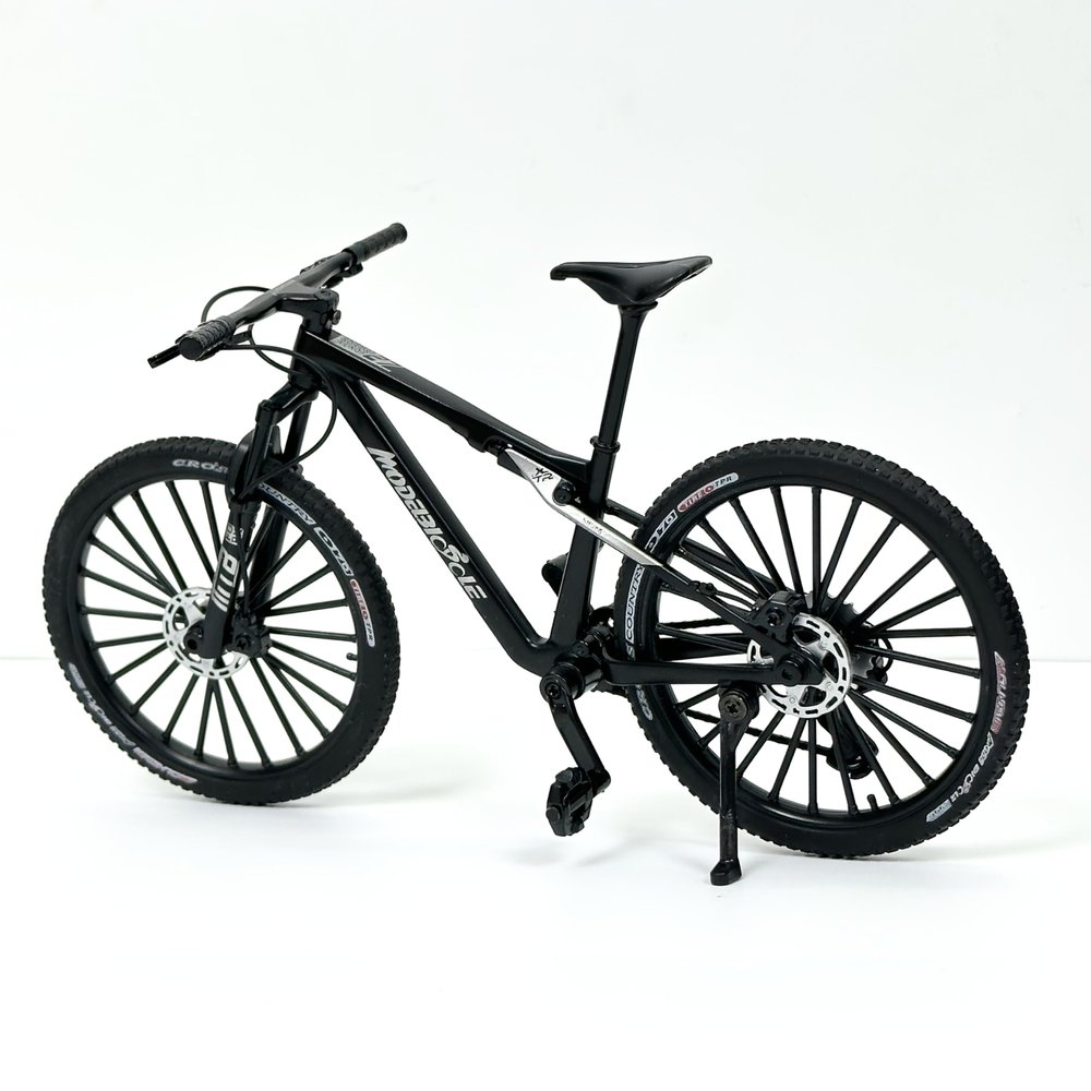 Generisch Mini Mountain Bike Toy 1:10 Simulated Bike Alloy Finger Mountain Bike Model Ornaments (Black)