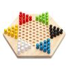 GOTOTOP Portable Chinese Checker Game Set, Rubber Wood, Colorful Checkers, Family Fun and Brain Training Game for Kids and Adults view 1