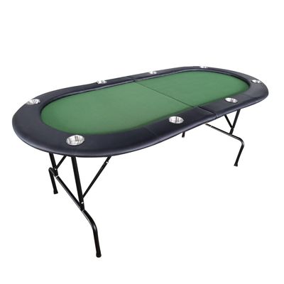 lafengyan Modern Foldable Poker Table with Padded Rails, Built-in Cup Holders, and Smooth Playing Surface for Home Game Nights