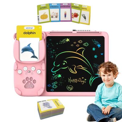 Audible Learning Cards - Child Language Builder, plasticse Reading Assistant, Sound Picture Cards, Handheld Study Aid | Phonics Teaching Machine Engaging Skill Development Activities with plasticse