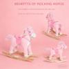 Rocking Horse, Kids Plush Animal Rocker with Realistic Neighing Sound for Toddlers 25 Years Old, Soft Filling Ride on Horse (Pink) view 4