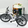Generisch Mini Mountain Bike Toy 1:10 Simulated Bike Alloy Finger Mountain Bike Model Ornaments (White) view 3