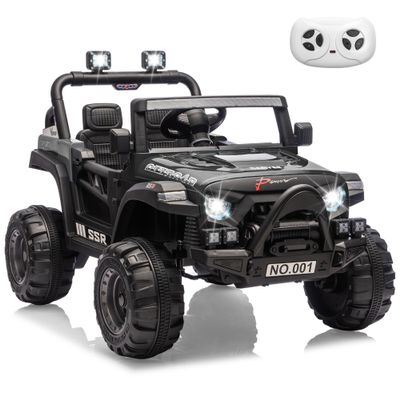 12V Ride On Car for Kids, Ride On Toy w/Parent Remote, Spring Suspension, Bluetooth, Music & Horn, LED Light, 4.1MPH Max Speed, 3 Speeds, Electric Car for Kids Toddlers Age 3-8, Black