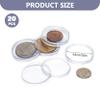 AwnsIMfreien Coin Holders for Collectors, 20PCS Plastic Coin Holders for Collectors 45mm Dia. Round Transparent Organizer with Inner Liner for Silver Dollar, Plastic view 2
