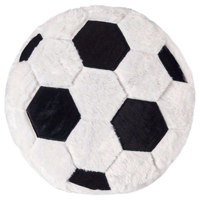 Ameble Football Pillow 14" Soft Stuffed Toy Fluffy Simulation Soccer Pillow Creative Comfortable Short Plush Soccer Ball for Couch Home Decor Football, Throw Pillows