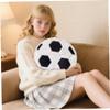 Ameble Football Pillow 14" Soft Stuffed Toy Fluffy Simulation Soccer Pillow Creative Comfortable Short Plush Soccer Ball for Couch Home Decor Football, Throw Pillows view 4