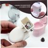 1/12 Scale Mini Plastic Dollhouse Toilet with Flush Sound, Realistic Bathroom Accessory for Dollhouse Play view 3