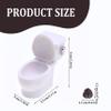 1/12 Scale Mini Plastic Dollhouse Toilet with Flush Sound, Realistic Bathroom Accessory for Dollhouse Play view 4
