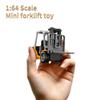 Dwi Dowellin Mini 1/64 RC Forklift Toy, Remote Control Forklift Truck, 2 in 1 Transformable Lift Fork & Hook for Adults Kids Boys and Girls(Yellow) view 3