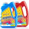 Yunaking Bubbles Solution Concentrated 64oz (Makes 5 Gallons), Non-Toxic Bubbles Refills for Bubble Machine, Gun, Wand, Mower, Giant Bubble Toys for Kids Parties Outdoor Easter Wedding(Red+Blue) view 1