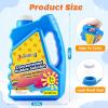 Yunaking Bubbles Solution Concentrated 64oz (Makes 5 Gallons), Non-Toxic Bubbles Refills for Bubble Machine, Gun, Wand, Mower, Giant Bubble Toys for Kids Parties Outdoor Easter Wedding(Red+Blue) view 3